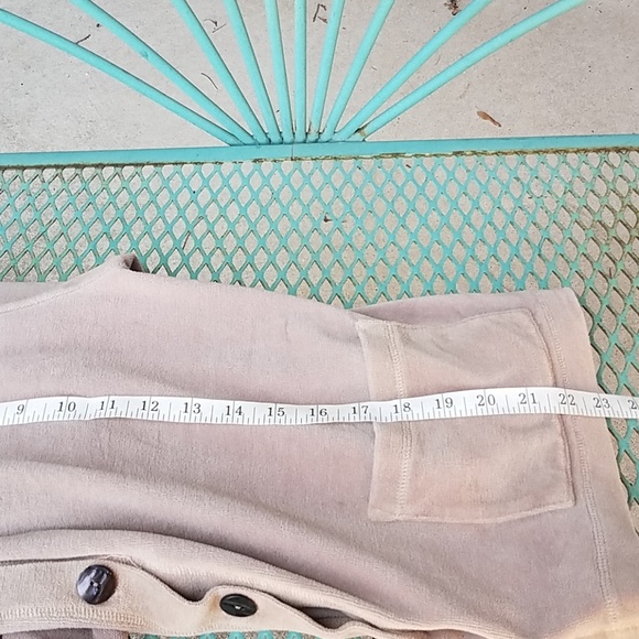 Vintage Tiburon USA taupe velour button jacket, chevron striped A line skirt set - Picture 7 of 8